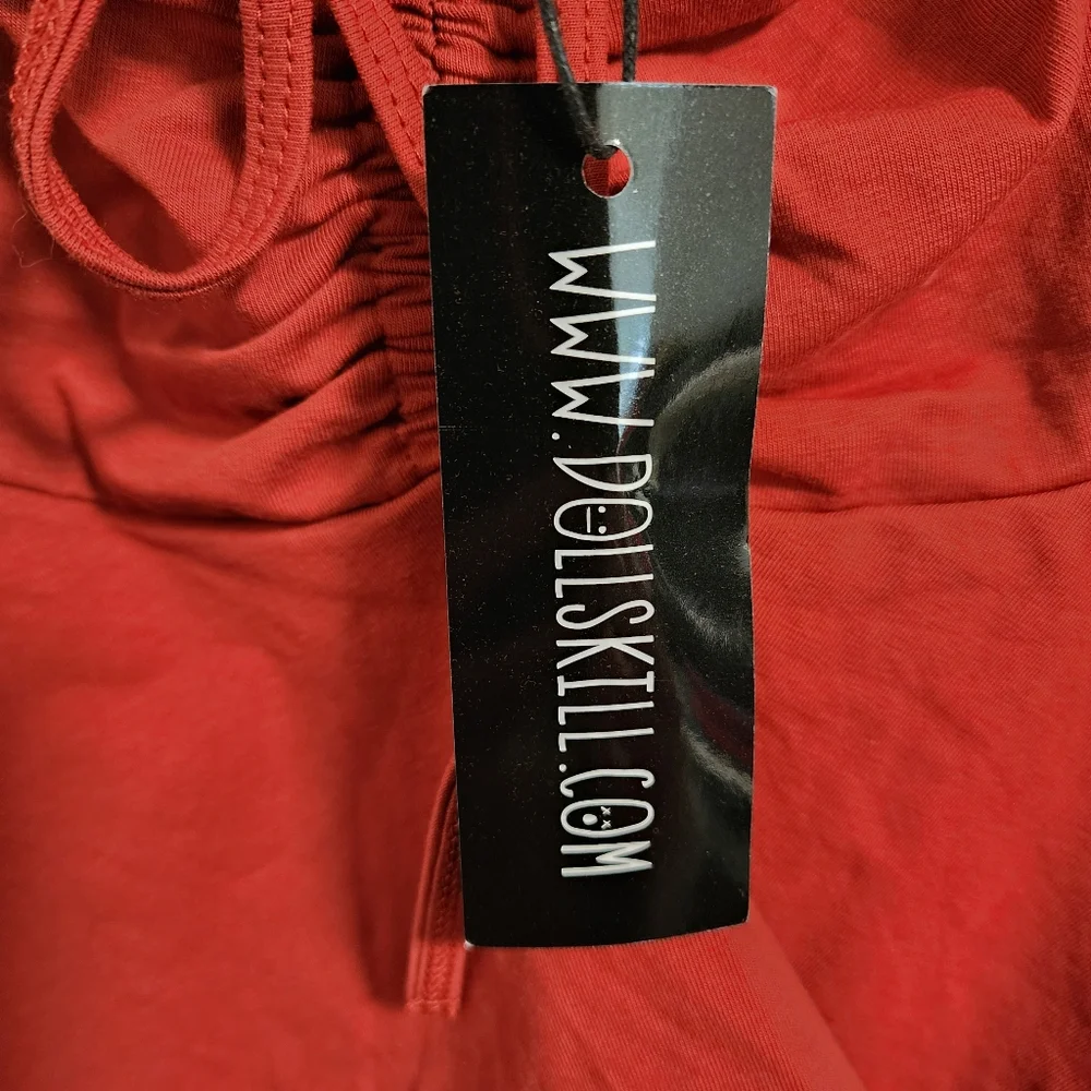 NWT Dollskill Current Mood F is For Fairies Handkerchief Dress in Rust - Picture 5 of 9